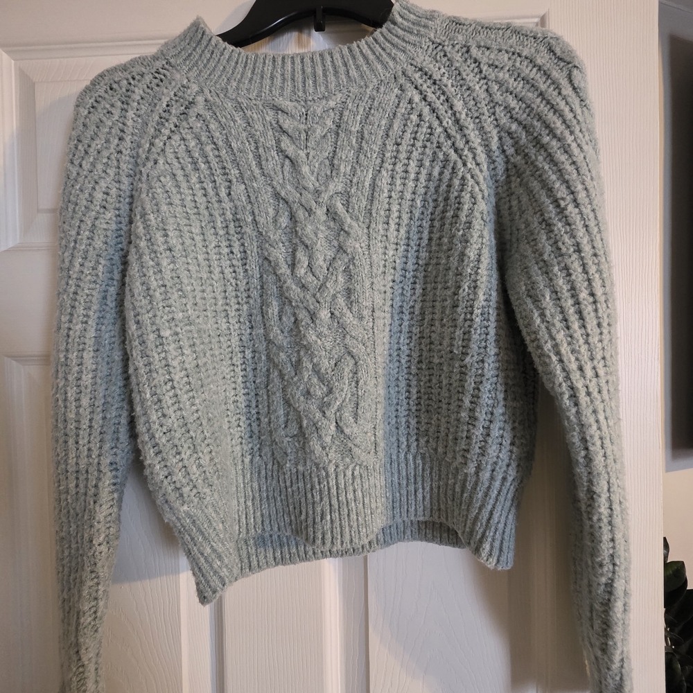 Lulu's Soft Knit Sweater in Light Blue